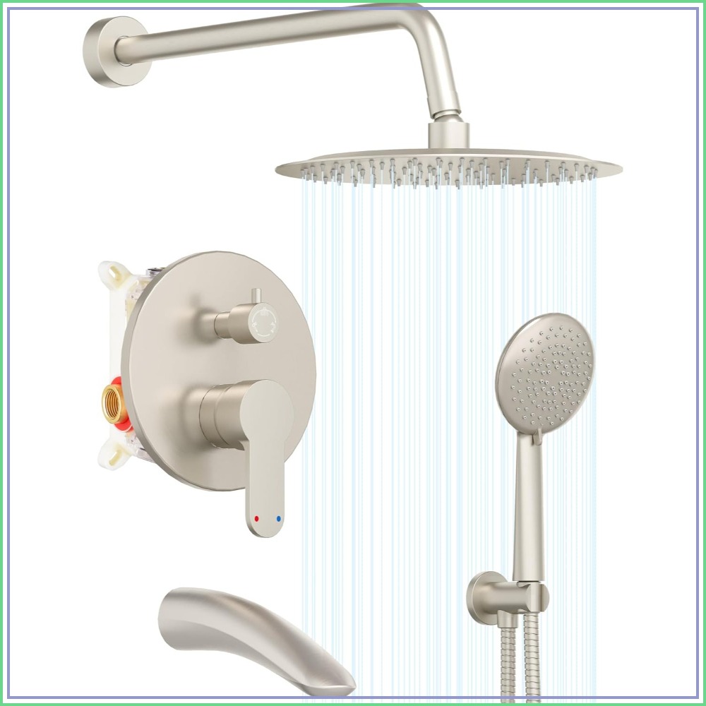 Shower System with Tub Spout,  - Shower Head Rain ulasan dan harga