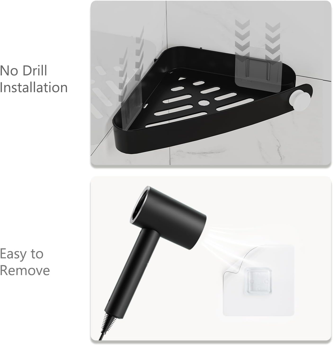 Modern Black Corner Shower She - Bath Caddy Tray ulasan dan harga