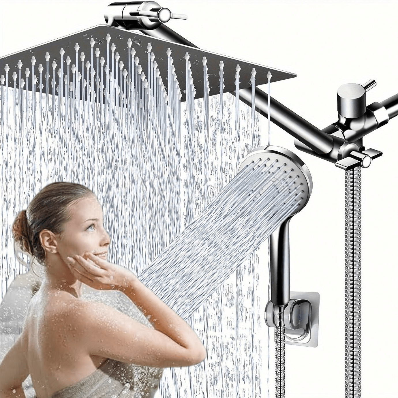 8-Inch High Pressure Rain Show - Shower Head Rain ulasan dan harga