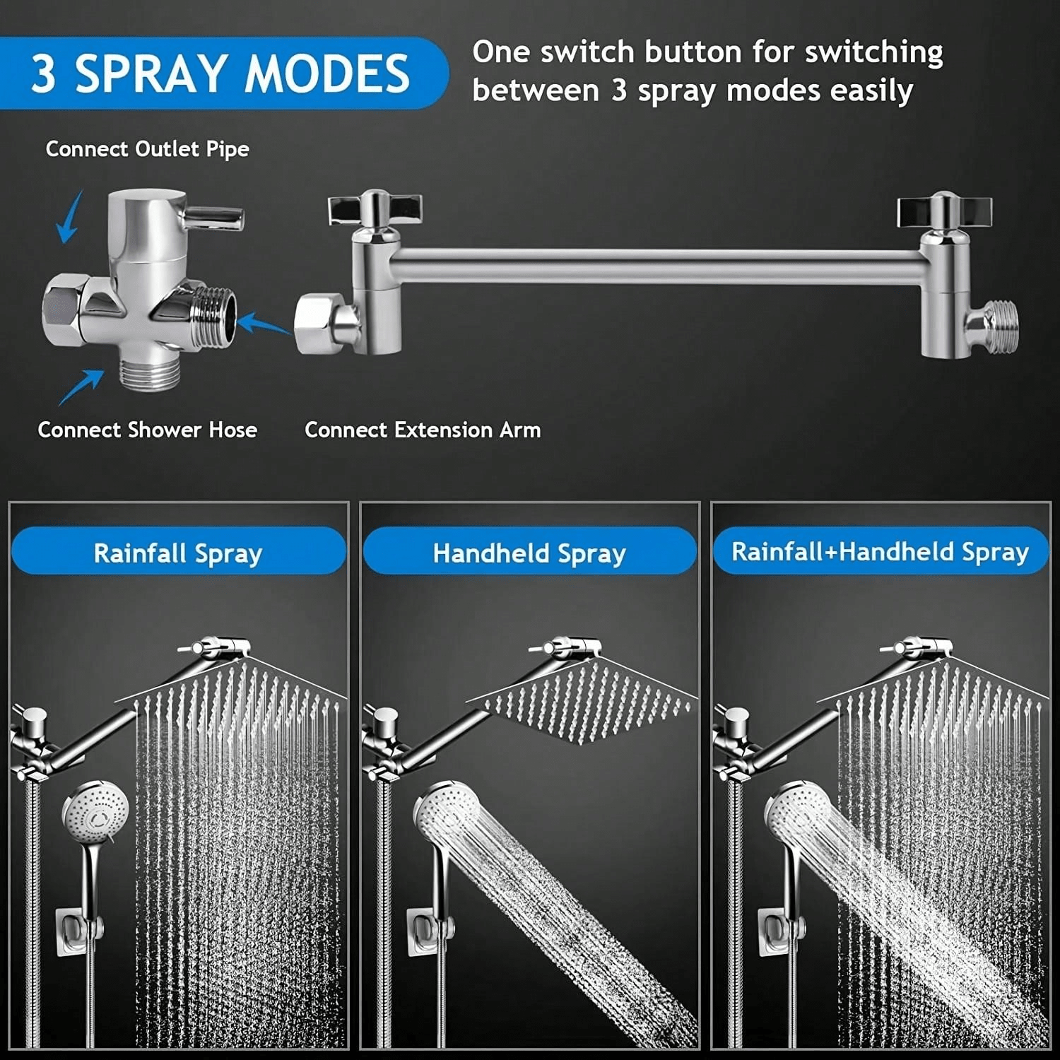 8-Inch High Pressure Rain Show - Shower Head Rain ulasan dan harga