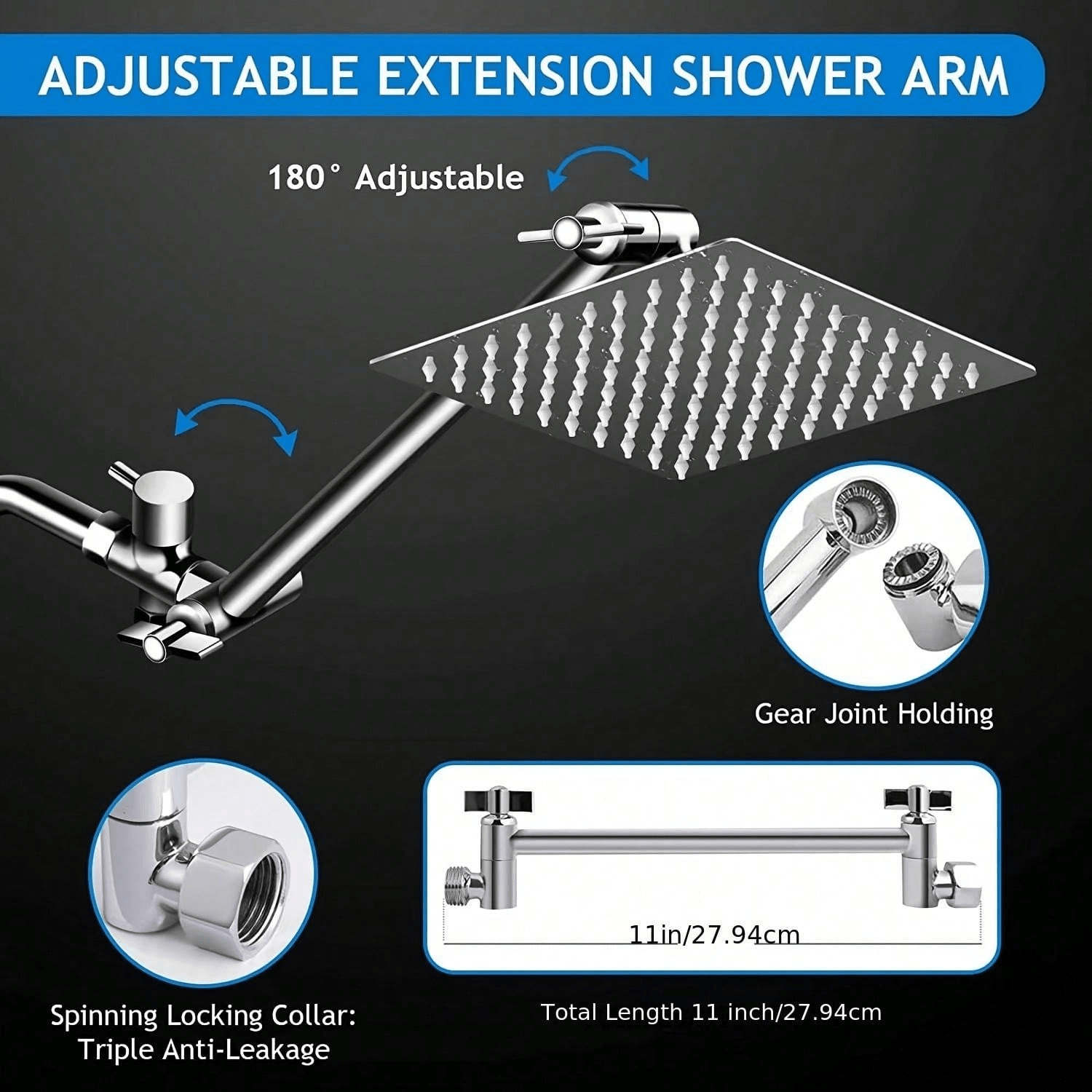 8-Inch High Pressure Rain Show - Shower Head Rain ulasan dan harga