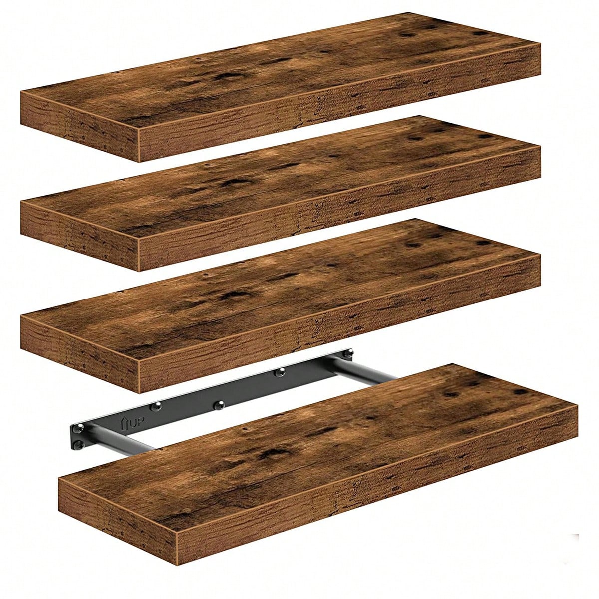 4 Sets 15.8in Floating Shelves - Home Essentials Bathroom Rack ulasan dan harga