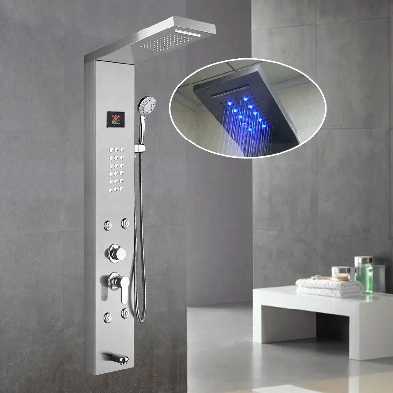 Luxury Black Color Thermostati - Shower Head Rain ulasan dan harga