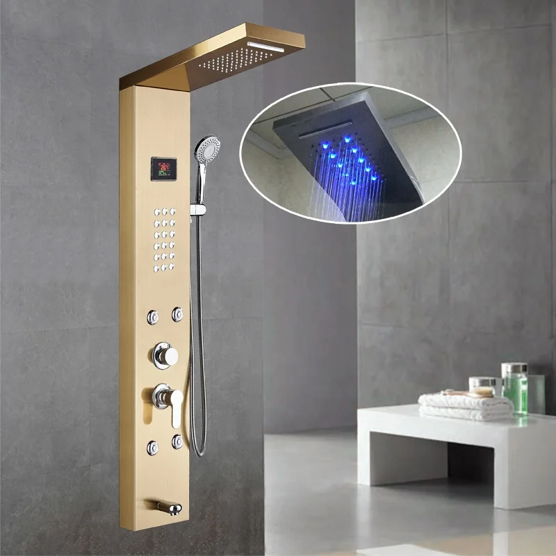 Luxury Black Color Thermostati - Shower Head Rain ulasan dan harga