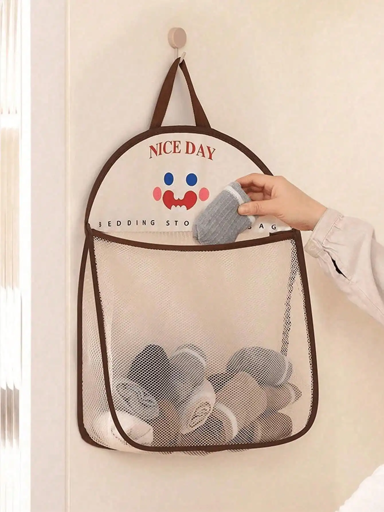 4pcs Hanging Mesh Storage Bags - Home Essentials Bathroom Organizer ulasan dan harga