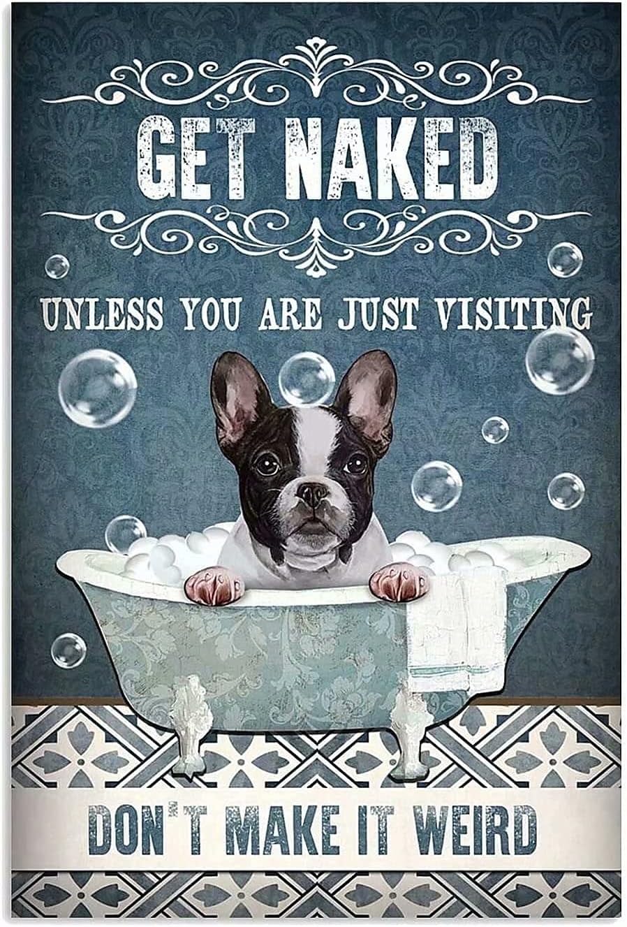 Dog Bathroom Metal Tin Sign,Ge - Bathroom Home Visit ulasan dan harga
