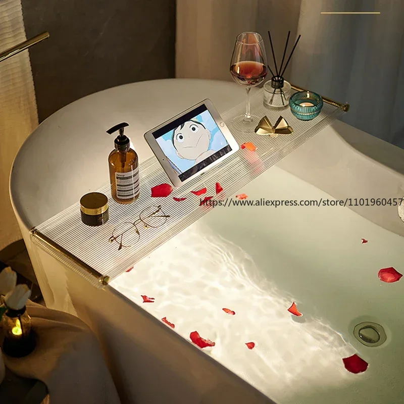 Luxury Acrylic Bathtub Trays S - Bath Caddy Tray ulasan dan harga