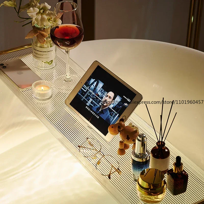 Luxury Acrylic Bathtub Trays S - Bath Caddy Tray ulasan dan harga