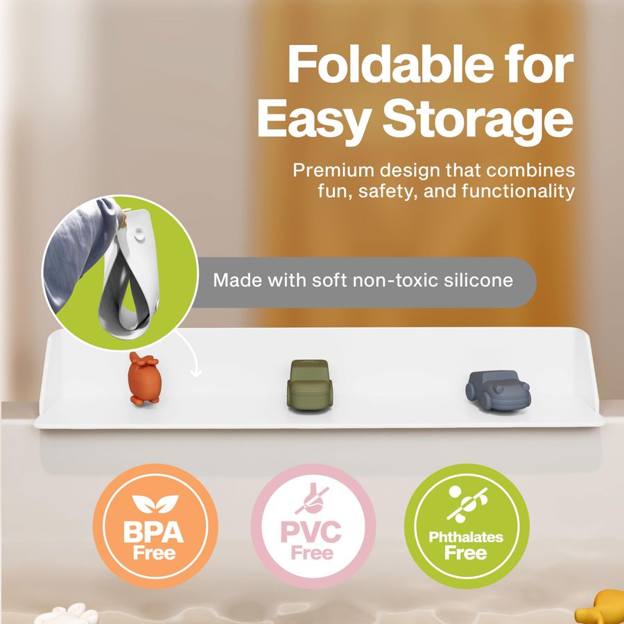 Bathtub Splash Guard Play Shel - Bath Caddy Tray ulasan dan harga