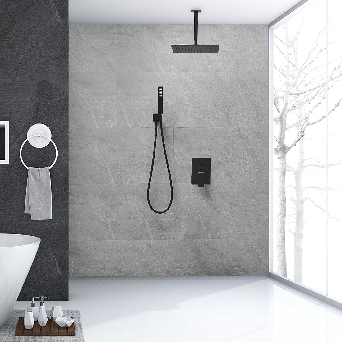 Ceiling Mount Shower System Ba - Shower Head Rain ulasan dan harga