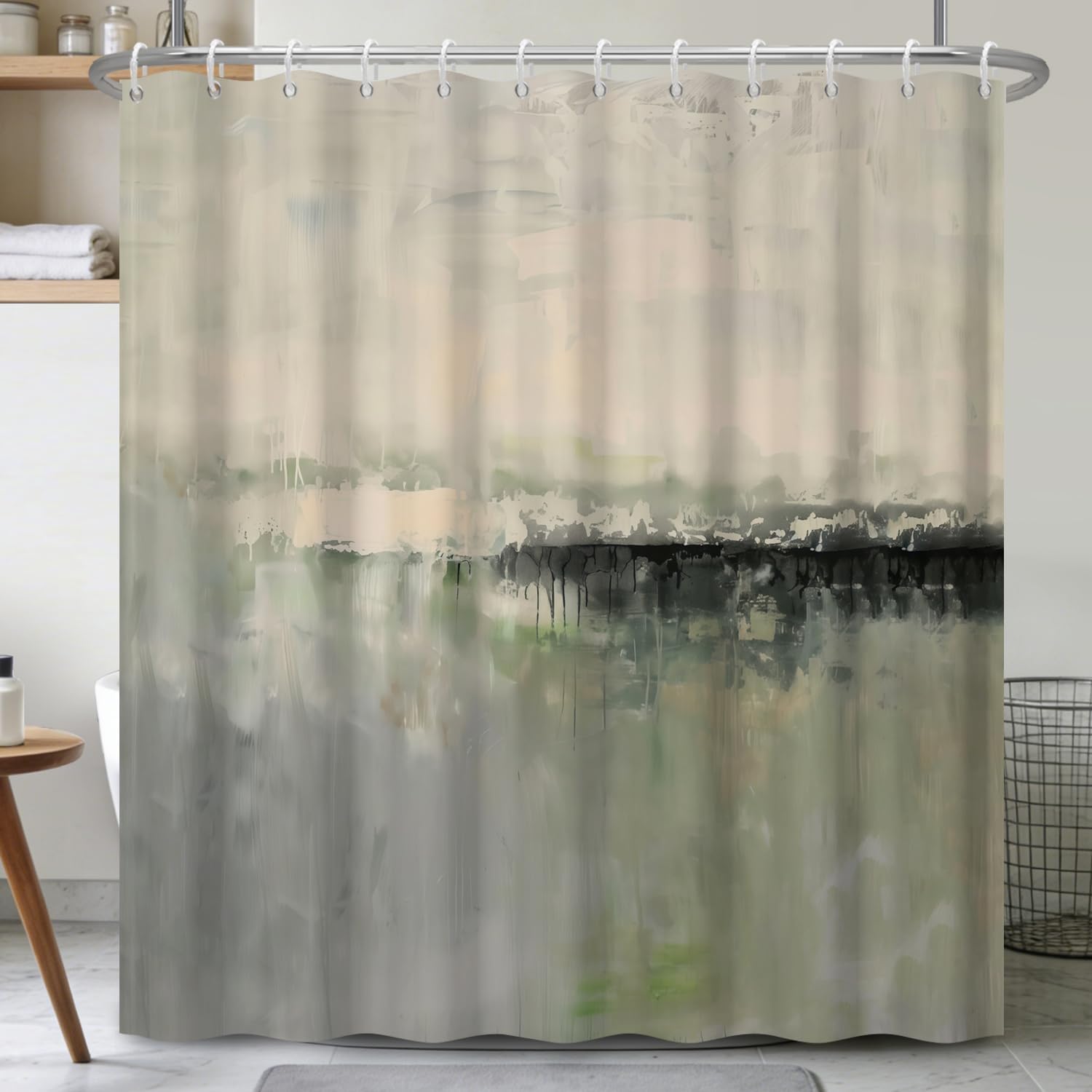 Waterproof Abstract Watercolor - Home Bathroom Spa Ideas ulasan dan harga