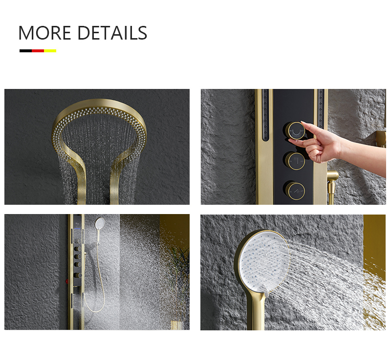 Brushed Gold Rain Shower Head  - Shower Head Rain ulasan dan harga