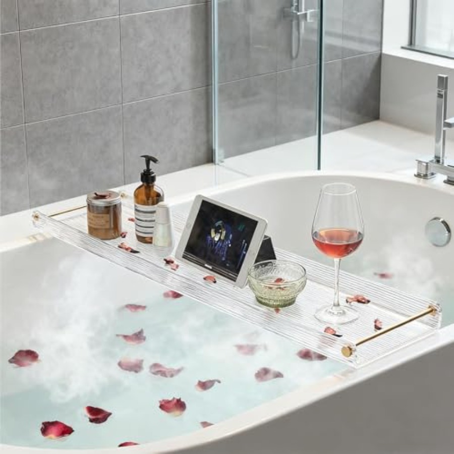 Acrylic Bathtub Tray Luxury Ba - Bath Caddy Tray ulasan dan harga