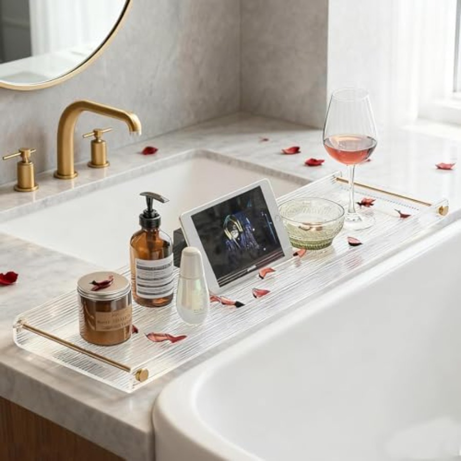 Acrylic Bathtub Tray Luxury Ba - Bath Caddy Tray ulasan dan harga