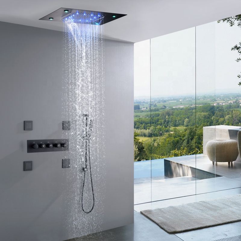 Matte Black Bath & Shower Fauc - Shower Head Rain ulasan dan harga