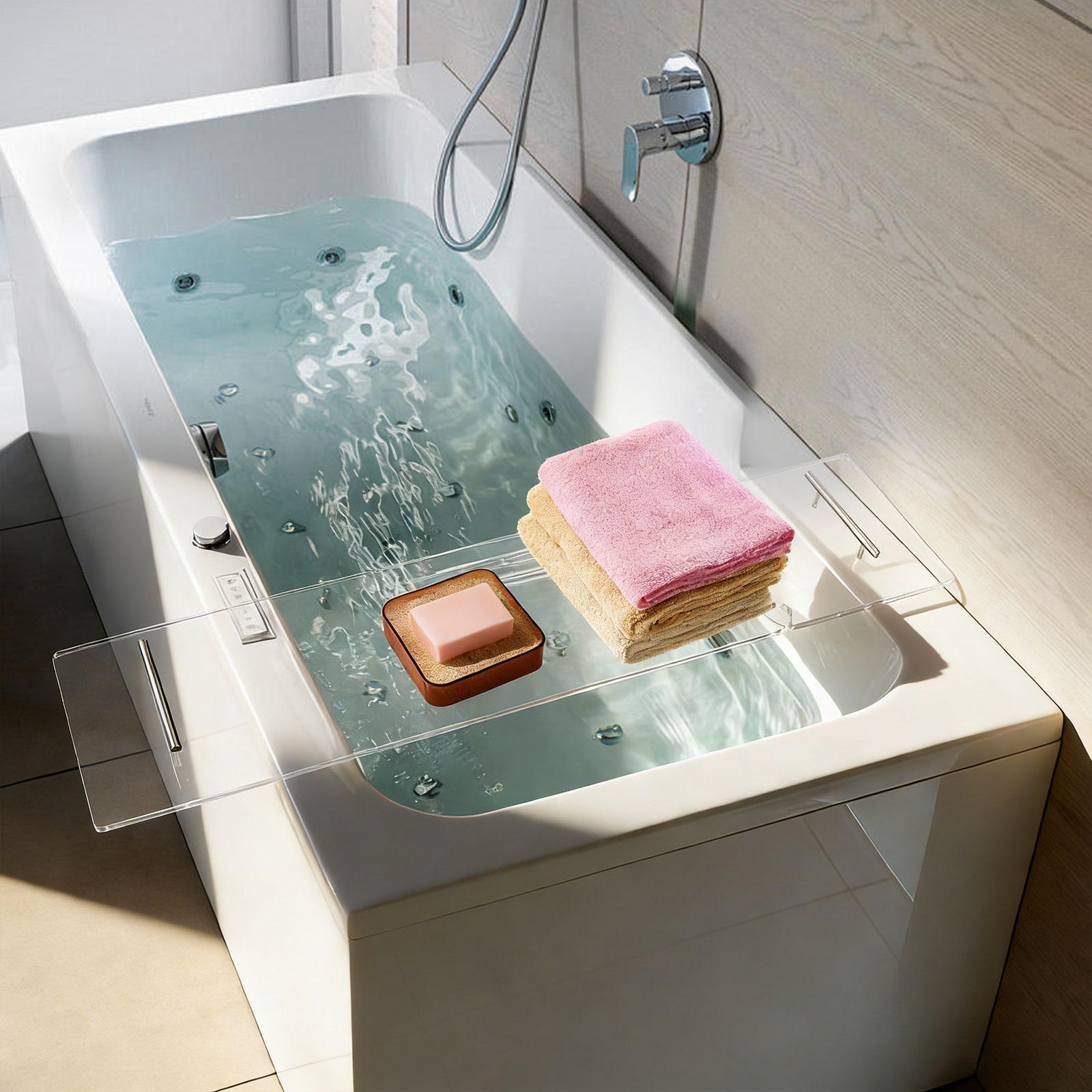 Acrylic Bathtub Tray, Luxury C - Bath Caddy Tray ulasan dan harga