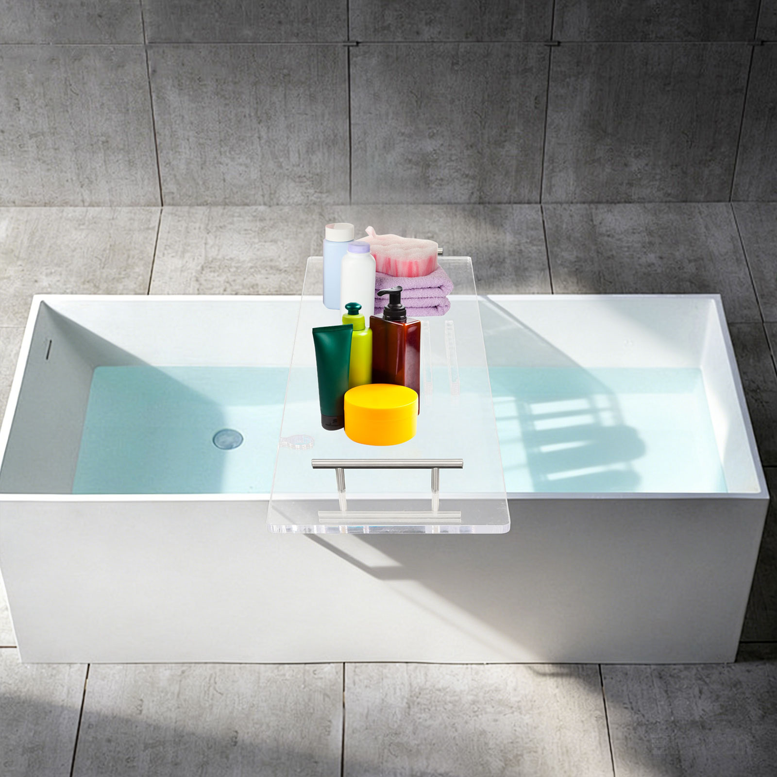Acrylic Bathtub Tray, Luxury C - Bath Caddy Tray ulasan dan harga