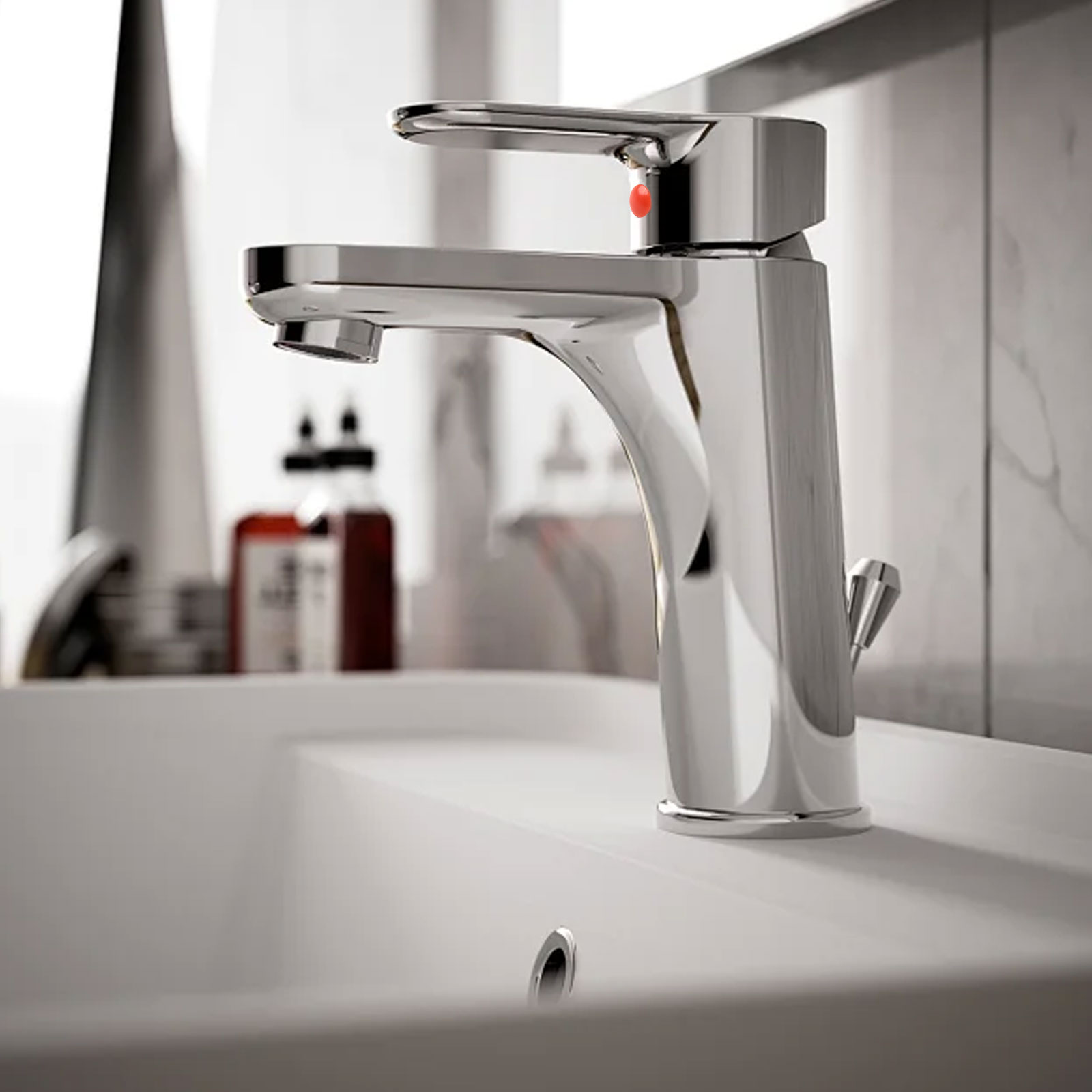 Red Blue Faucet Labels Faucet  - Home Bathroom Dimensions ulasan dan harga