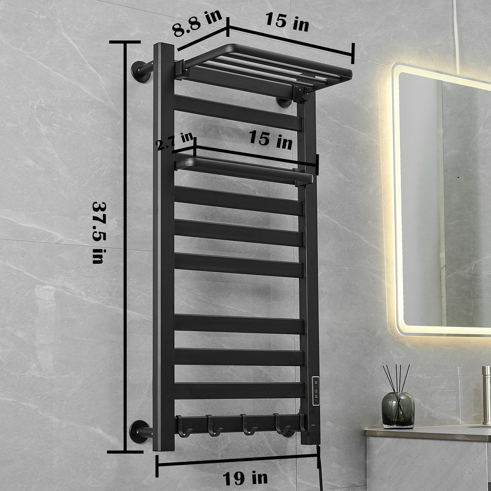 Bathroom Electric Towel Rail,E - Towel Warmer Electric ulasan dan harga