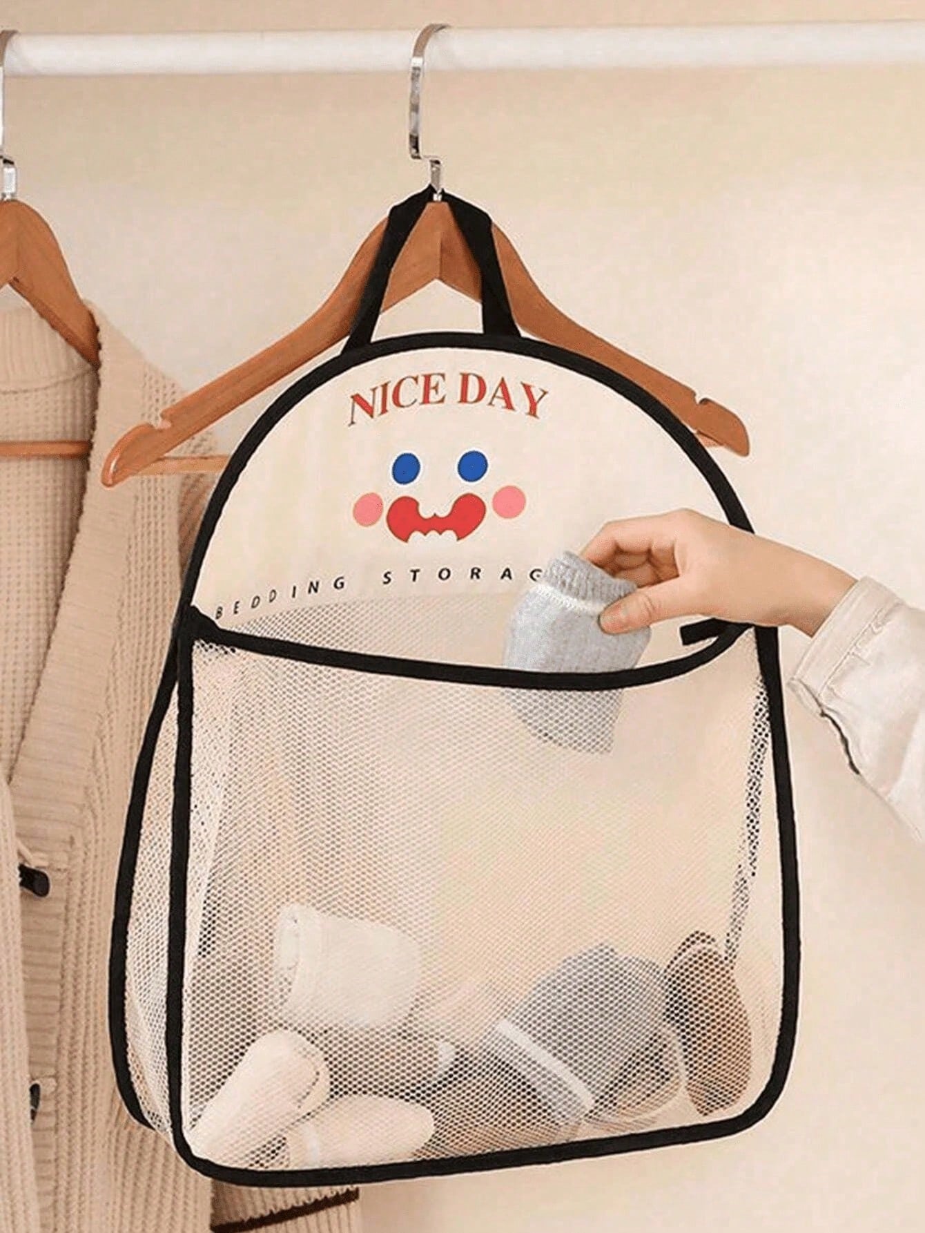 4pcs Hanging Mesh Storage Bags - Home Essentials Bathroom Organizer ulasan dan harga