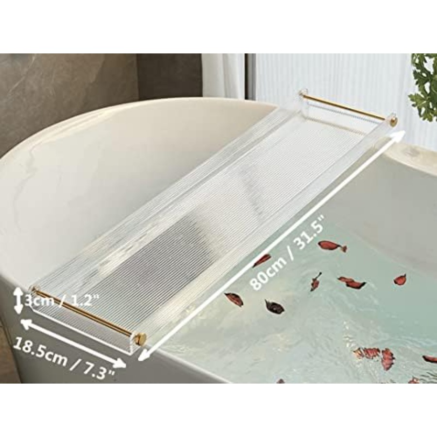 Bathtub Tray Acrylic Bath Tray - Bath Caddy Tray ulasan dan harga